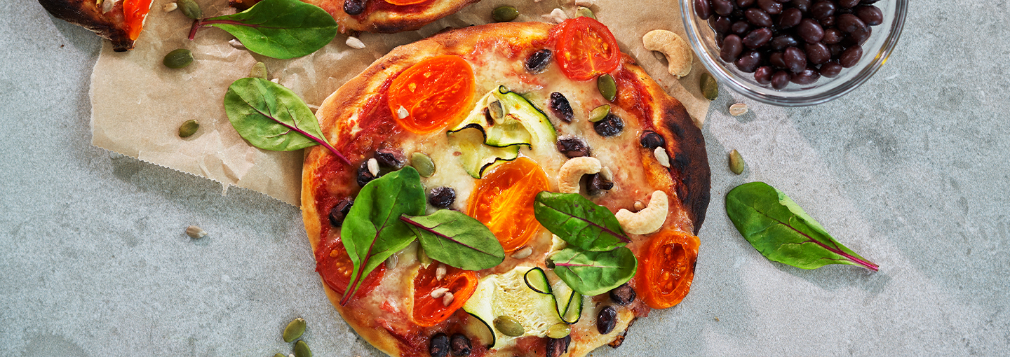 Vegepizza pavuilla